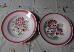 Gránit kerámia, rózsás (mély) tányér