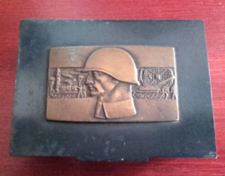 Cca 1974 Warsaw Pact all-arms military exercise embossed souvenir box