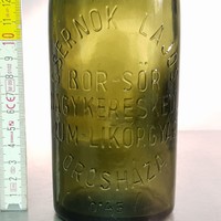"Csernók Lajos Bor-Sör Nagykereskedő Rum-Likőrgyár Orosháza 0.45 l" sörösüveg (952)
