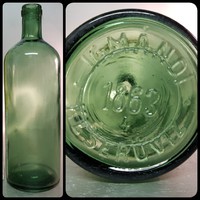 "Igmándi keserűvíz 1863 4" nagy világoszöld ásványvizes üveg (961)