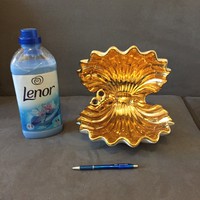 Nagymeretu shell kagylo formaju Capodimonte  porcelán kínáló