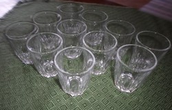 Üveg pálinkás poharak (retro féldecis üvegpohár)