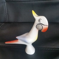 Hollóházi madár figura ,art deco Kakadu labdával