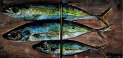 Fish - 2 pieces. Balogh's branch painting