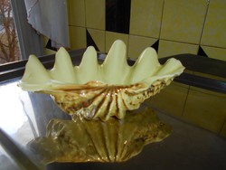 Hollóházi porcelán kagyló tál 