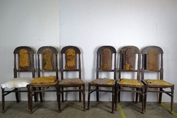 0F954 Antik szék garnitúra 6 darab felújítandó