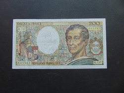 Franciaország 200 frank 1992  01 Szép ropogós bankjegy  