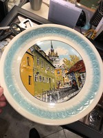 Segesvári porcelán tányér, gyönyörű hibátlan darab, 32 cm-es.