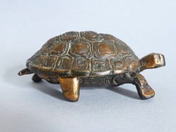 Ritka,retro vörösréz teknős alakú ékszertartó