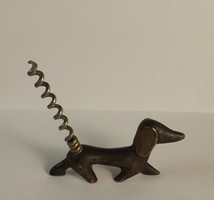Öntöttvas  figurális dugóhúzó ,tacskó kutya forma 