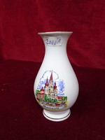 Austrian porcelain vase with mariazelle inscription and view, 13 cm high. He has!