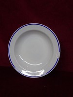 Lowland porcelain deep plate with a blue stripe on the edge. He has!