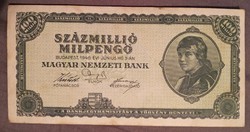 Szép Százmillió Milpengő 1946. bankjegy