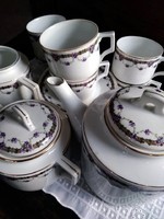 Zsolnay art deco porcelán teás készlet