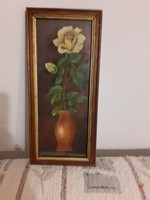 Gyönyörű rózsa vázába akril festmény