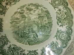 Angol,jelenetes újszerű porcelán mély tányér.