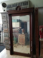 Óriási antik tükör, gyönyörű faragással loft, vintage, dekor
