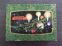 Antik Osram karácsonyi izzósor, fényfüzér, égősor