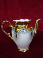 Eigl Austrian porcelain coffee pot, richly gilded with blue paint. He has!