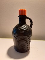 hatlac részére - Retro szörpös flakon 1970 körül Erdei Termék Vállalat műanyag fekete palack