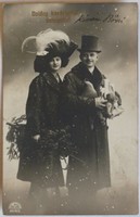 Christmas card, photo greeting card, 1913