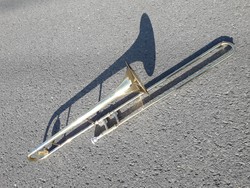 Réz harsona - trombita -  trombone talán John Packer felnőtt hangszer jelzett