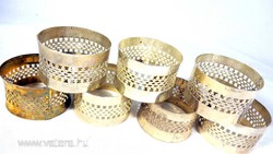7 festive silver-plated napkin rings