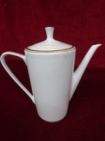 Great Plain porcelain coffee pourer, gold edged, 17.5 cm high. He has!