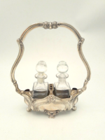 Csodás antik ezüst fűszeres eredeti üveggel 1900-as évek eleje