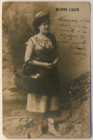 Képeslap 1901-ből (p.b.): Blaha Lujza színésznő; Strelisky (Bp.) kiadása
