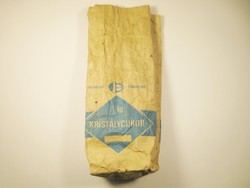 Retro cukor kristálycukor papír zacskó csomagolás -  Hajdúsági Cukorgyár Kaba - 1970-es évekből