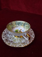 Eigl quality antique porcelain austria, coffee cup + placemat. Burg heidenreischtein n.Ö. He has!