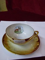 Eigl quality antique porcelain austria, coffee cup + placemat. Maria dreieichen with caption. He has!