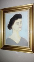 "Rippl Rónai József 1922" - antik női portré - 1 forintos aukción, garanciával!