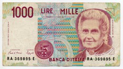 Olaszország 1000 olasz Líra, 1990