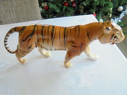 Nagy méretű Gránit porcelán tigris figura