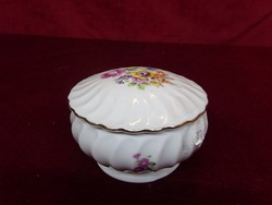 Quality German porcelain round bonbonier, diameter 10 cm. 217 Indicated. He has!