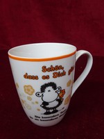 Sheepworld porcelain cup, 10 cm high and 8 cm in diameter. Showcase quality. He has!