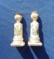 Pair of Schütz chilli marked ceramic candlesticks