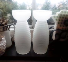 Jácint hajtató üveg  vázák párban 
