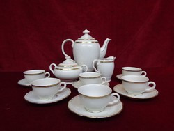 Msb antique Czechoslovak porcelain coffee set for 6 people. Gold bordered, showcase quality. He has!