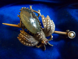 Csodálatos antik ezüst ötvösékszer bross -viktoriánus korból_ 12,4 gramm