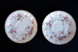 Victoriana Rose Paragon angol porcelán, 2 darab kis tányér, alátét.
