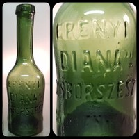 "Erényi diana sósborszesz franzbranntwein" halványzöld kis sósborszeszes üveg (1015)