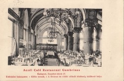 Aczél Café Restaurant Gambrinus BP. 1909 