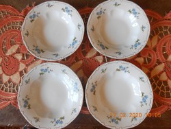 Zsolnay kék barackvirág mintás mély tányérok