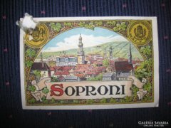 Soproni boros  címke antik