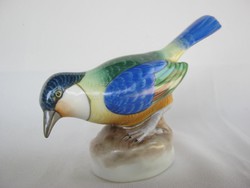 Herendi porcelán színes madár