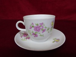 Kahla German porcelain teacup + placemat with pink flower pattern, beautiful. He has!