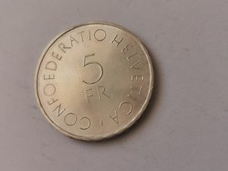 1963 svájci ezüst 5 frank 15 gramm 0,835 Ritka